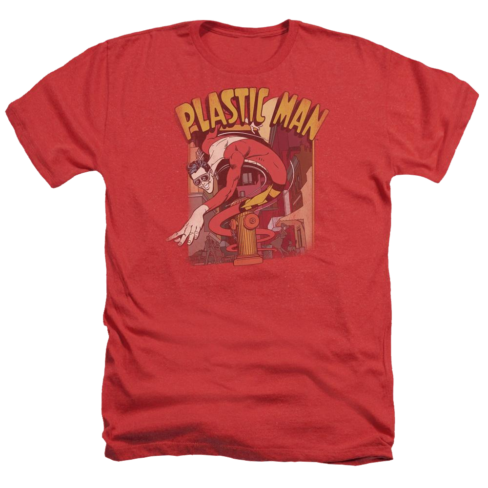DC Comics Plastic Man Street - Men's Heather T-Shirt Men's Heather T-Shirt Plastic Man   