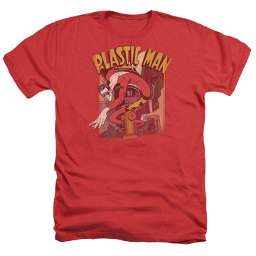 DC Comics Plastic Man Street - Men's Heather T-Shirt Men's Heather T-Shirt Plastic Man   