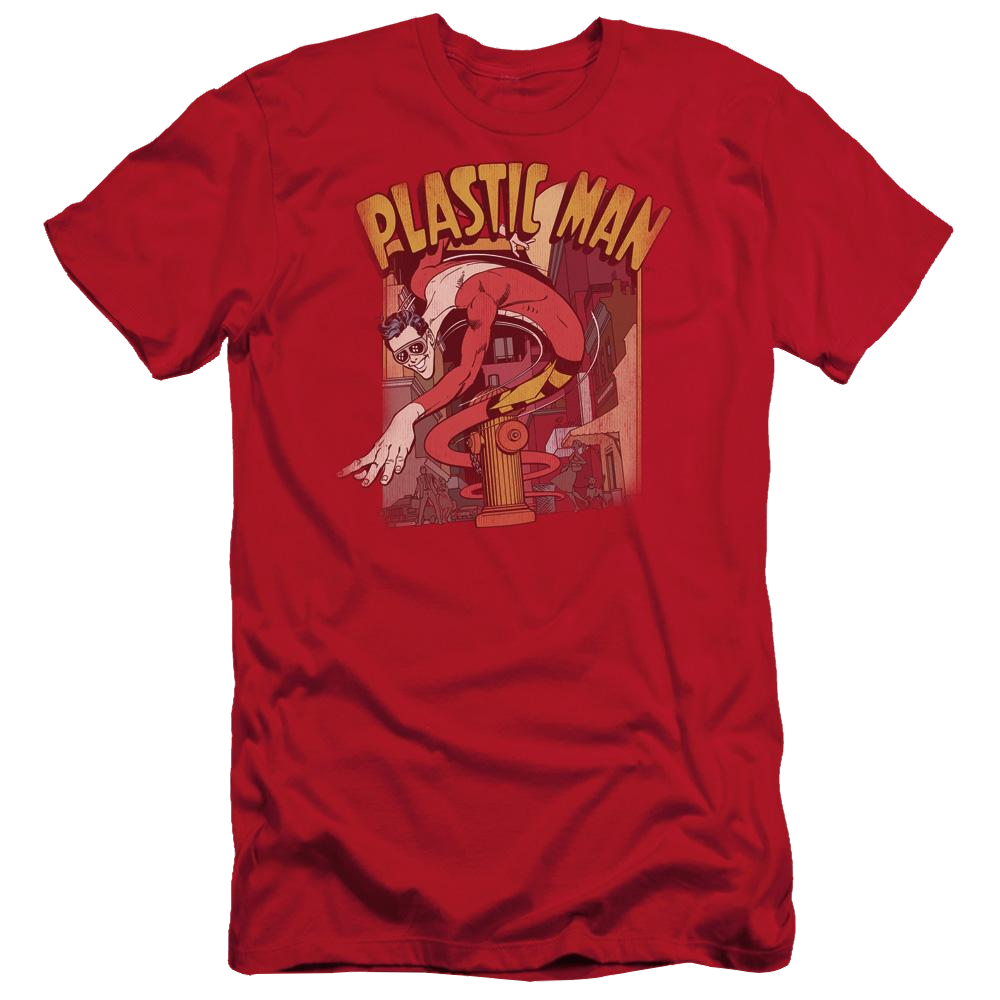 DC Comics Plastic Man Street - Men's Slim Fit T-Shirt Men's Slim Fit T-Shirt Plastic Man   