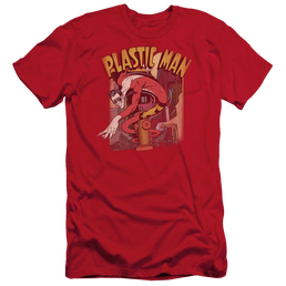 DC Comics Plastic Man Street - Men's Slim Fit T-Shirt Men's Slim Fit T-Shirt Plastic Man   