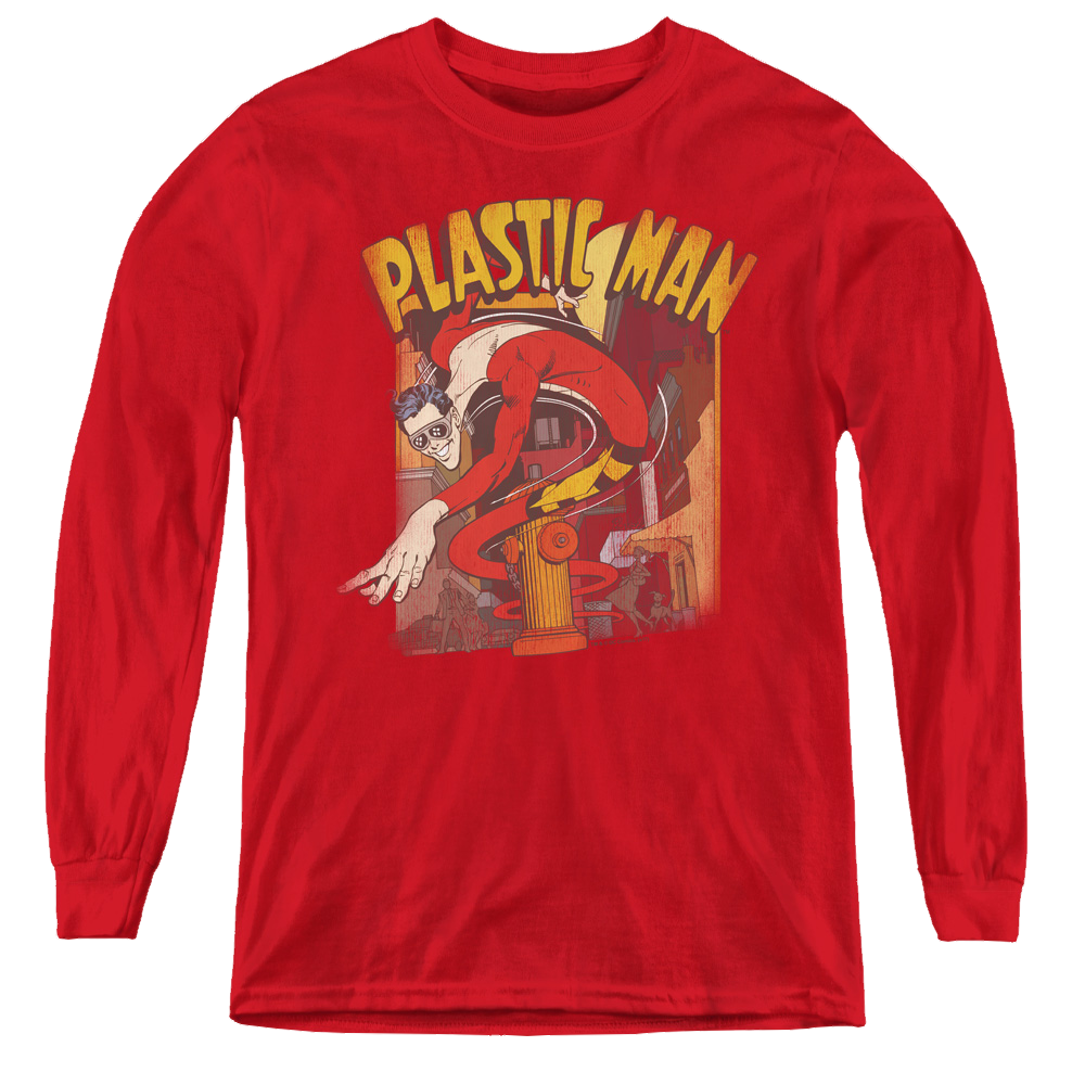 Plastic Man Plastic Man Street - Youth Long Sleeve T-Shirt Youth Long Sleeve T-Shirt Plastic Man   