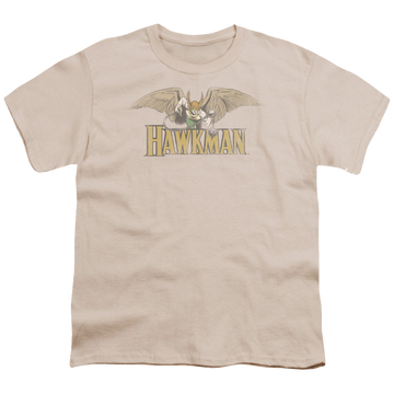 Sand youth t-shirt for ages 8 to 12 with Hawkman graphic