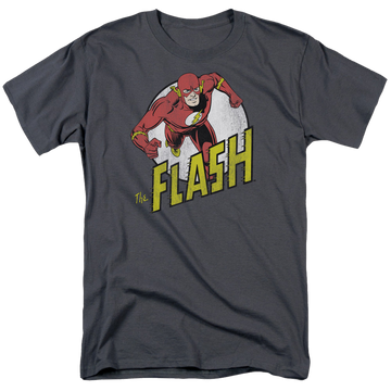 Charcoal men's regular fit t-shirt with The Flash Run Flash Run graphic