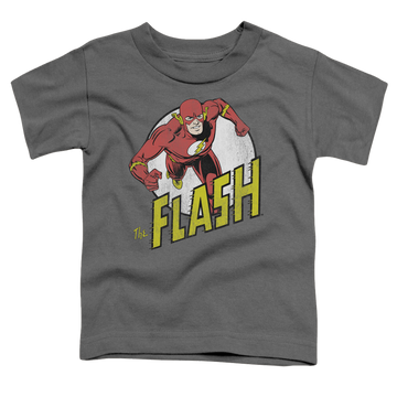 Charcoal toddler t-shirt with The Flash Run Flash Run graphic