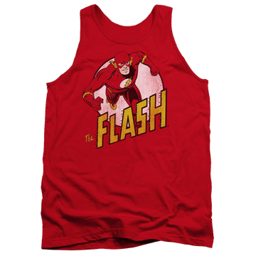 Red men's tank with The Flash graphic