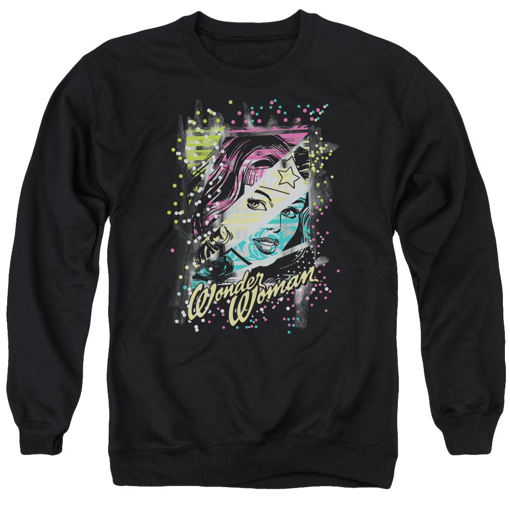 DC Comics Color Block - Men's Crewneck Sweatshirt Men's Crewneck Sweatshirt Wonder Woman   