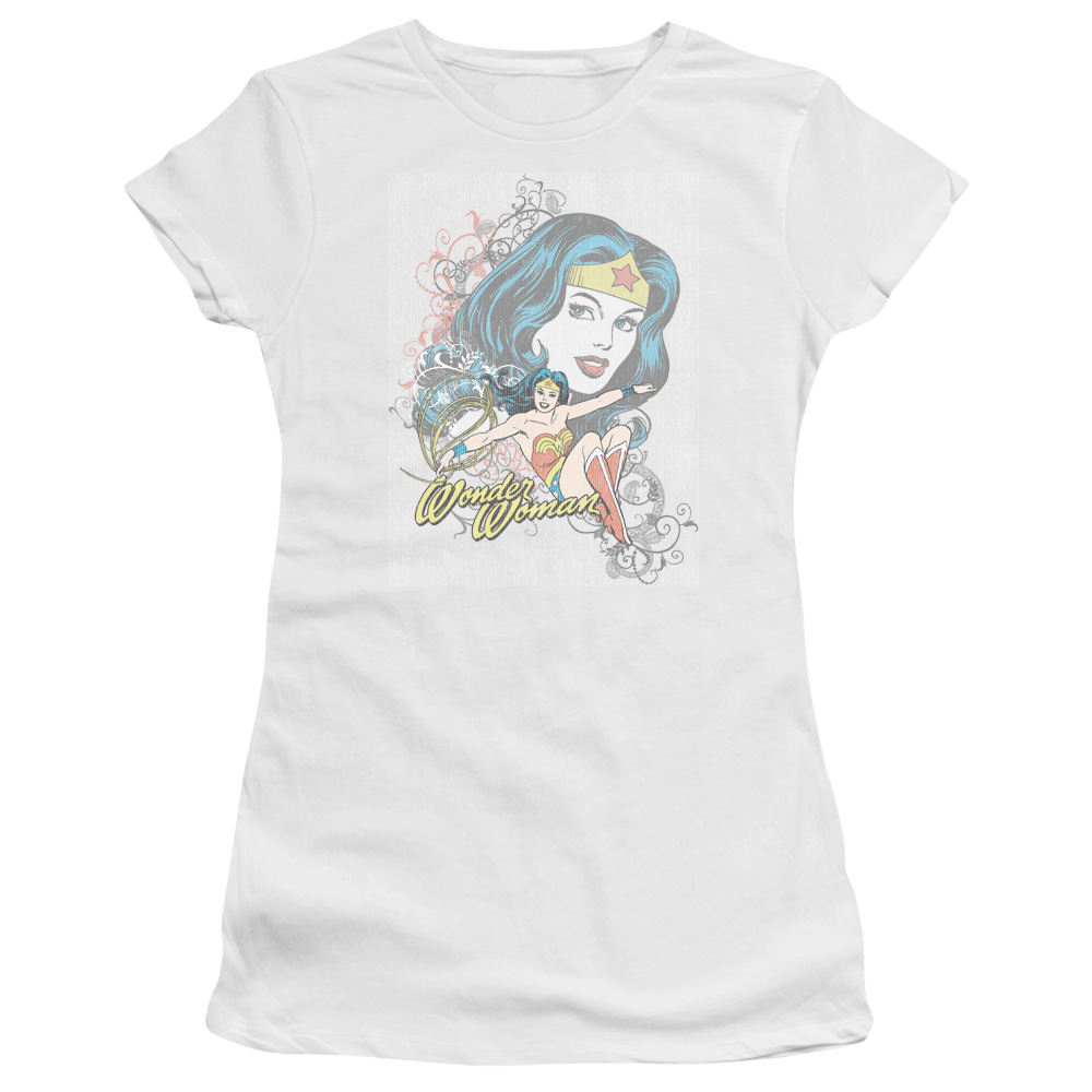 DC Comics Wonder Scroll - Juniors T-Shirt Juniors T-Shirt Wonder Woman   