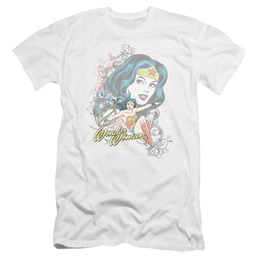 DC Comics Wonder Scroll - Men's Premium Slim Fit T-Shirt Men's Premium Slim Fit T-Shirt Wonder Woman   