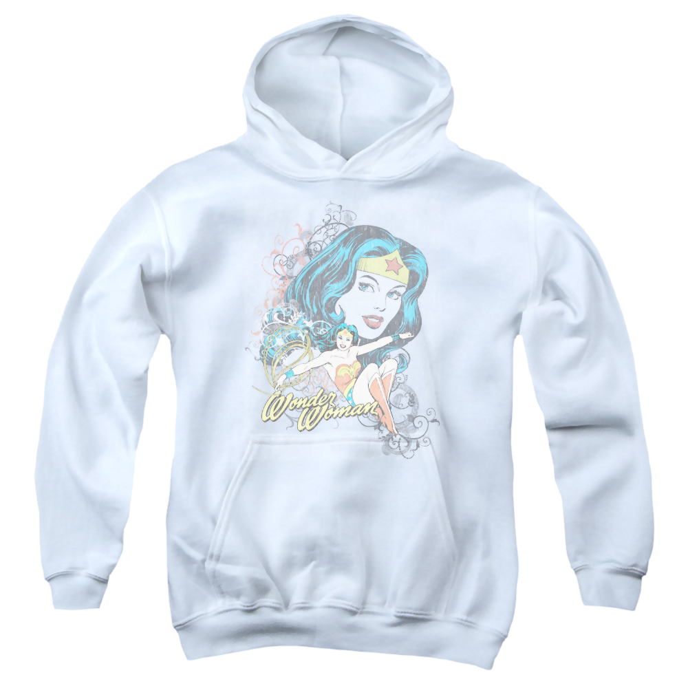 Wonder Woman Wonder Scroll - Youth Hoodie Youth Hoodie (Ages 8-12) Wonder Woman   
