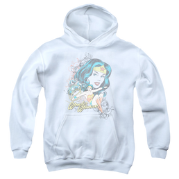 Wonder Woman Wonder Scroll - Youth Hoodie Youth Hoodie (Ages 8-12) Wonder Woman   
