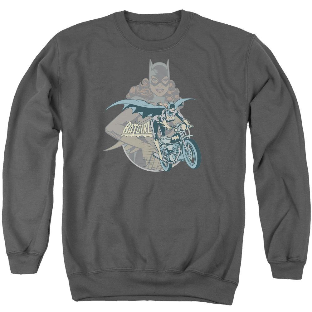 Batgirl Batgirl Biker - Men's Crewneck Sweatshirt Men's Crewneck Sweatshirt Batman   