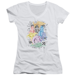 DC Comics Super - Juniors V-Neck T-Shirt Juniors V-Neck T-Shirt Justice League   