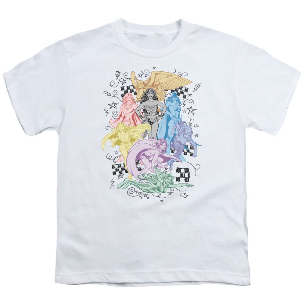Justice League Super - Youth T-Shirt Youth T-Shirt (Ages 8-12) Justice League   