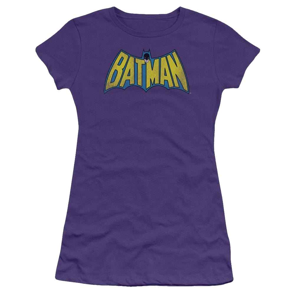 DC Comics Classic Batman Logo Distressed - Juniors T-Shirt Juniors T-Shirt Batman   