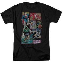 DC Comics Justice League Boxes - Men's Regular Fit T-Shirt Men's Regular Fit T-Shirt Justice League   