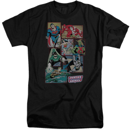 DC Comics Justice League Boxes - Men's Tall Fit T-Shirt Men's Tall Fit T-Shirt Justice League   