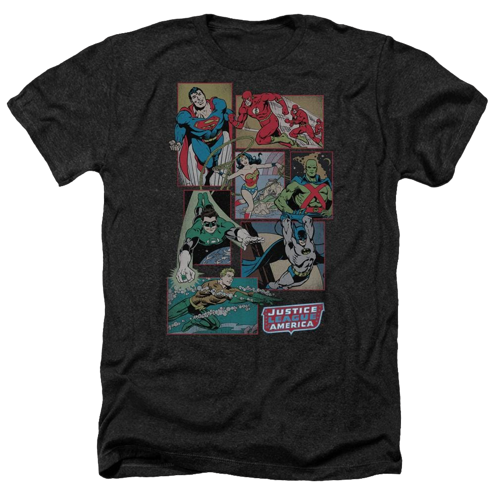 DC Comics Justice League Boxes - Men's Heather T-Shirt Men's Heather T-Shirt Justice League   