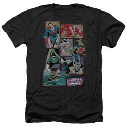DC Comics Justice League Boxes - Men's Heather T-Shirt Men's Heather T-Shirt Justice League   