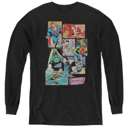 Justice League Justice League Boxes - Youth Long Sleeve T-Shirt Youth Long Sleeve T-Shirt Justice League   