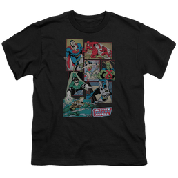 Justice League Justice League Boxes - Youth T-Shirt Youth T-Shirt (Ages 8-12) Justice League   
