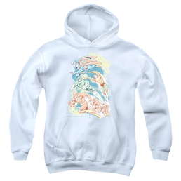 Justice League Halftone League - Youth Hoodie Youth Hoodie (Ages 8-12) Justice League   