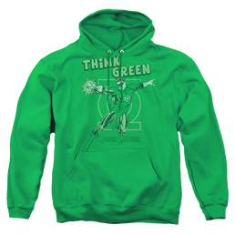 Green Lantern Think Green - Pullover Hoodie Pullover Hoodie Green Lantern   