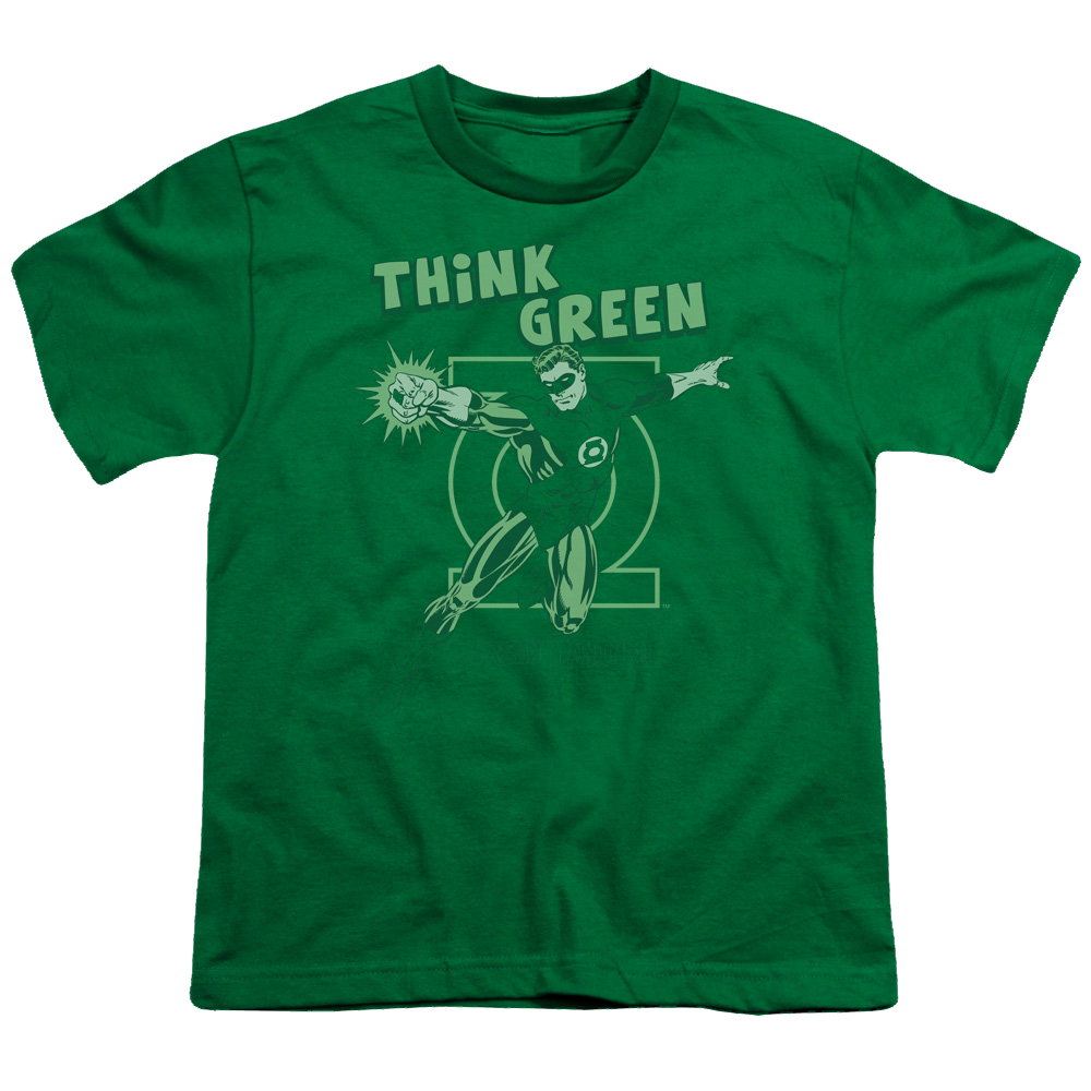 Green Lantern Think Green - Youth T-Shirt Youth T-Shirt (Ages 8-12) Green Lantern   