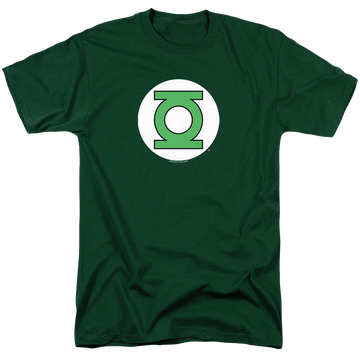 Hunter green men's regular fit t-shirt with Green Lantern Logo graphic