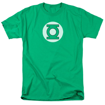 Kelly green men's regular fit t-shirt with DC Comics Green Lantern Logo graphic