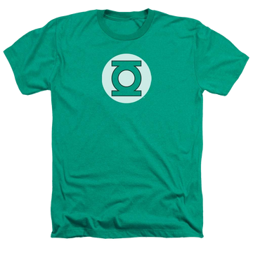 Kelly green men's heather t-shirt with DC Comics Green Lantern Logo graphic