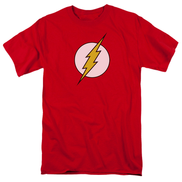 Red men's regular fit t-shirt with Flash Logo graphic