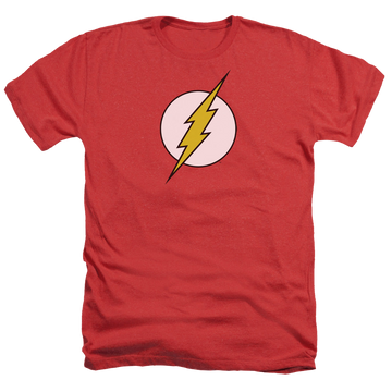 Red men's heather t-shirt with Flash Logo graphic
