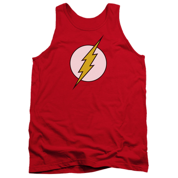 Red men's tank with Flash Logo graphic