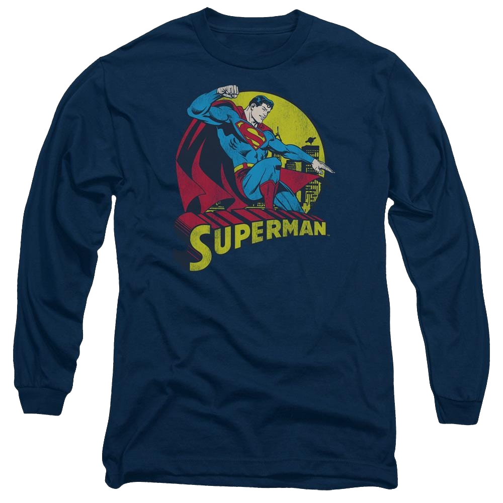 DC Comics Big Blue - Men's Long Sleeve T-Shirt Men's Long Sleeve T-Shirt Superman   