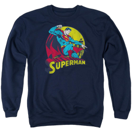 DC Comics Big Blue - Men's Crewneck Sweatshirt Men's Crewneck Sweatshirt Superman   