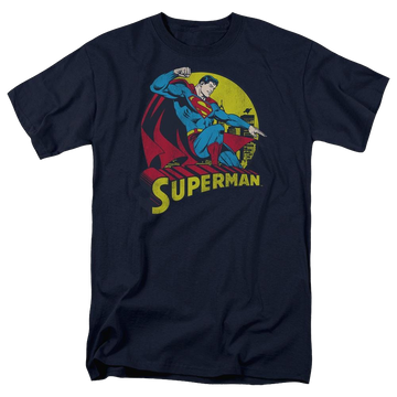 Navy men's regular fit t-shirt with Superman DC Comics Big Blue graphic