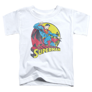 White toddler t-shirt with Superman Big Blue graphic