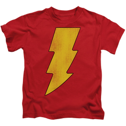 Shazam Shazam Logo Distressed - Kid's T-Shirt Kid's T-Shirt (Ages 4-7) Shazam   