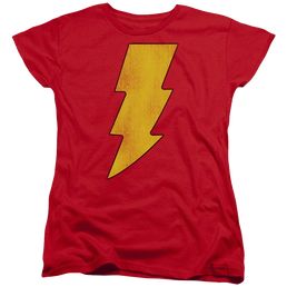 DC Comics Shazam Logo Distressed - Women's T-Shirt Women's T-Shirt Shazam   