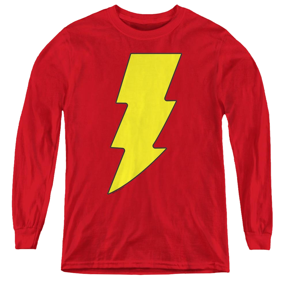 Shazam Shazam Logo - Youth Long Sleeve T-Shirt Youth Long Sleeve T-Shirt Shazam   