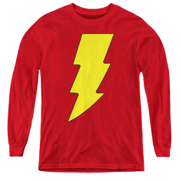 Shazam Shazam Logo - Youth Long Sleeve T-Shirt Youth Long Sleeve T-Shirt Shazam   