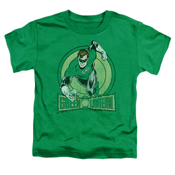 Kelly green toddler t-shirt with Green Lantern graphic