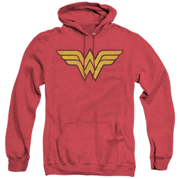 Wonder Woman Wonder Woman Logo Dist - Heather Pullover Hoodie Heather Pullover Hoodie Wonder Woman   