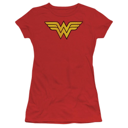 DC Comics Wonder Woman Logo Dist - Juniors T-Shirt Juniors T-Shirt Wonder Woman   