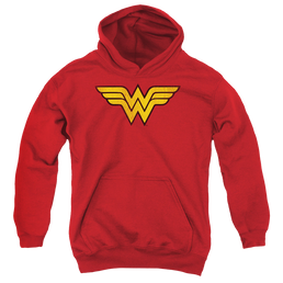 Wonder Woman Wonder Woman Logo Dist - Youth Hoodie Youth Hoodie (Ages 8-12) Wonder Woman   