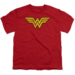 Wonder Woman Wonder Woman Logo Dist - Youth T-Shirt Youth T-Shirt (Ages 8-12) Wonder Woman   