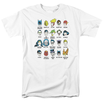 White men's regular fit t-shirt with Justice League DC Comics Superhero Issues graphic