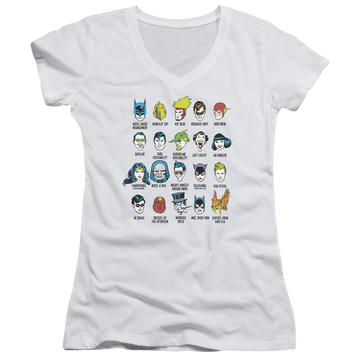 DC Comics Superhero Issues - Juniors V-Neck T-Shirt Juniors V-Neck T-Shirt Justice League   