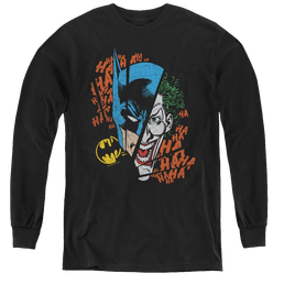 Dc Batman Broken Visage - Youth Long Sleeve T-Shirt Youth Long Sleeve T-Shirt Batman   
