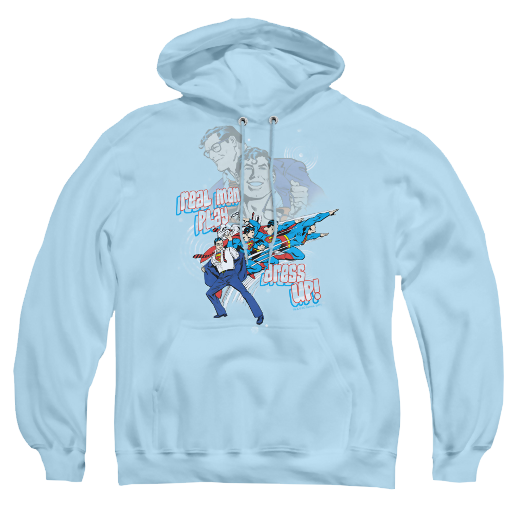 Superman Real Men - Pullover Hoodie Pullover Hoodie Superman   